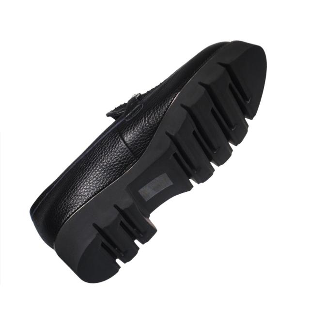 【靴のHOSHIKAWA】  『MONET 211520』 モネ ビットローファー 21.5cm〜24.5cm EEE トラックソール レディース ブラック ラインストーン 通気性 国産 本革 春夏