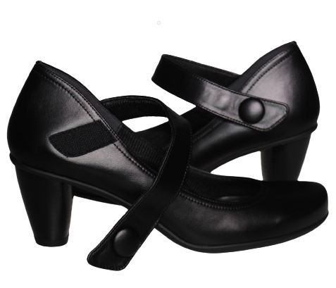 【靴のHOSHIKAWA】  『Casual Monet 213314』 カジュアルモネ パンプス 21.5cm〜24.5cm EEE クロスムース レディース マジックテープ ヒール 日本製 本革