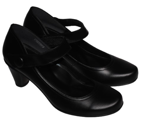 【靴のHOSHIKAWA】  『Casual Monet 213314』 カジュアルモネ パンプス 21.5cm〜24.5cm EEE クロスムース レディース マジックテープ ヒール 日本製 本革