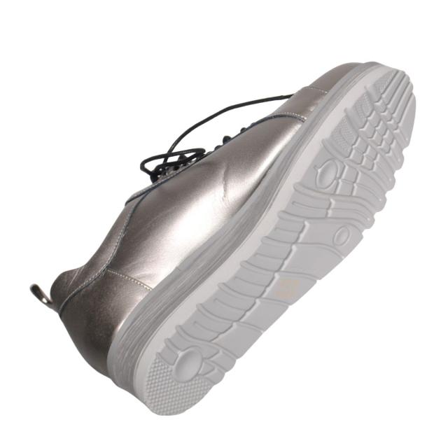 【靴のHOSHIKAWA】  『Monet 243530』 コンフォートスニーカー モネ 21.5cm〜25cm EEEE レディース ブラック レースアップ 幅が広い 日本製 本革 秋冬