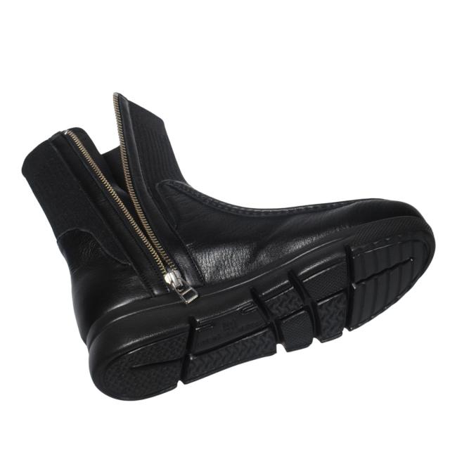 【靴のHOSHIKAWA】  『Monet 244400』 モネ ミドルブーツ 21.5cm〜25cm EEEE レディース ブラック カジュアル 内側ファスナー 日本製 本革 ニット 秋冬