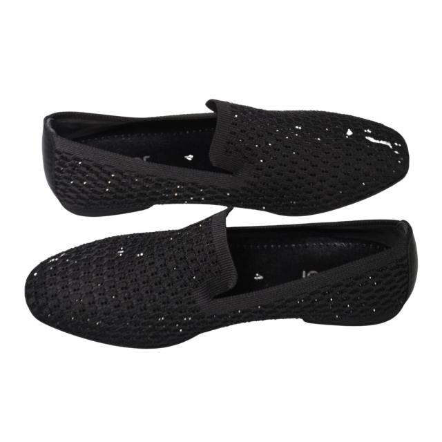 【靴のHOSHIKAWA】  『Gabor 65216』 ガボール メッシュローファー 22cm〜25.5cm レディース ブラック ポルトガル製 ローヒール ストレッチ 春夏