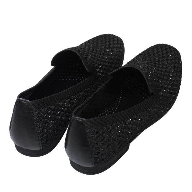 【靴のHOSHIKAWA】  『Gabor 65216』 ガボール メッシュローファー 22cm〜25.5cm レディース ブラック ポルトガル製 ローヒール ストレッチ 春夏