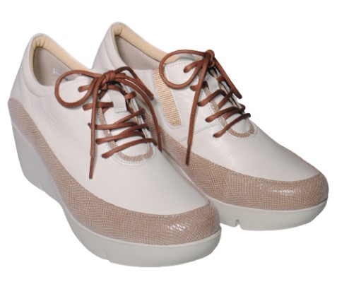 【靴のHOSHIKAWA】  『Monet 881311』 モネ スニーカー 21.5cm〜24.5cm EEE カジュアル オフシロ ゴムレース コンフォート 日本製 本革