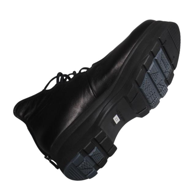 【靴のHOSHIKAWA】  『Monet 881512』 厚底ブーツ モネ 21.5cm〜24.5cm EEEE レディース ブラック カジュアル 後ろファスナー 日本製 本革 春夏