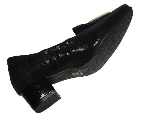 【靴のHOSHIKAWA】  『MONET 883305』 モネ パンプス 21.5cm〜24.5cm EEE ブラック レディース ローヒール カジュアル エレガント エナメル 本革 国産 春夏