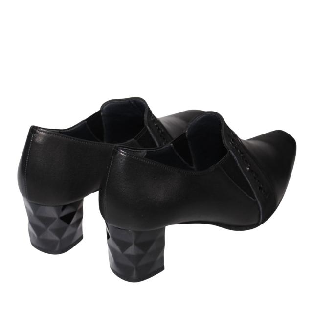 【靴のHOSHIKAWA】  『Monet 883405』 モネ パンプス 21.5cm〜24.5cm EEE レディース ブラック ヒール エレガンス サイドゴア スタッズ 日本製 本革