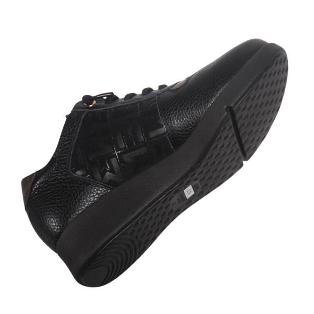 【靴のHOSHIKAWA】  『Monet 883530』 モネ カジュアルシューズ 21.5cm〜24.5cm EEEE レザースニーカー ブラックC ゴムレース スリッポン 牛革 日本製