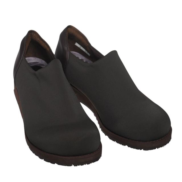 【靴のHOSHIKAWA】  『FREE TIME I-58S』 フリータイム スリッポン 22cm〜24.5cm EEEEE ウェッジソールストレッチ Dブラウン レディース 外反母趾 幅が広い 柔らかい 本革 軽量 日本製