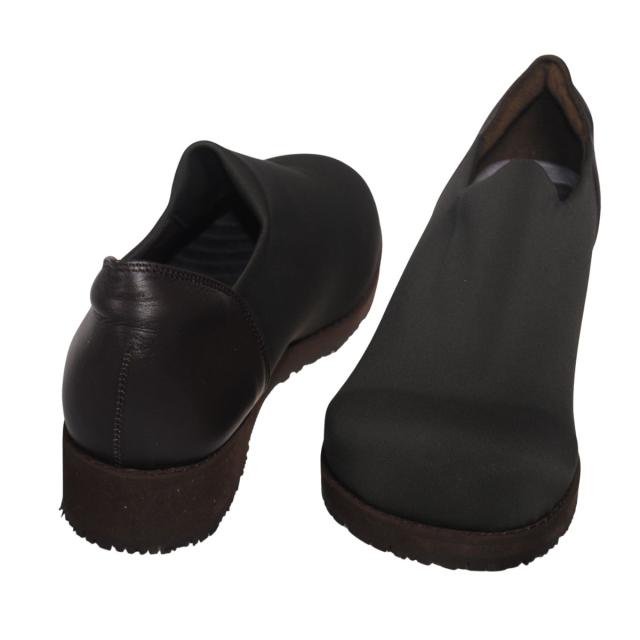 【靴のHOSHIKAWA】  『FREE TIME I-58S』 フリータイム スリッポン 22cm〜24.5cm EEEEE ウェッジソールストレッチ Dブラウン レディース 外反母趾 幅が広い 柔らかい 本革 軽量 日本製