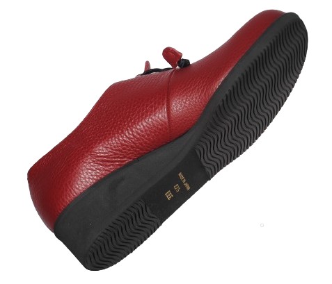 【靴のHOSHIKAWA】  『LOIR et CHER 6117』 ロアールエシェール  21.5cm〜25cm 3E レディース レッド コンフォート 幅が広い オブリークトゥ 外反母趾対応 国産 本革