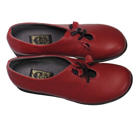 【靴のHOSHIKAWA】  『LOIR et CHER 6117』 ロアールエシェール  21.5cm〜25cm 3E レディース レッド コンフォート 幅が広い オブリークトゥ 外反母趾対応 国産 本革