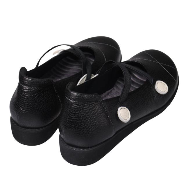 【靴のHOSHIKAWA】  『LOIR et CHER I-39』 ロアールエシェール レザースリッポン 22cm〜24.5cm 5E レディース ブラック コンフォート 幅が広い 日本製 本革