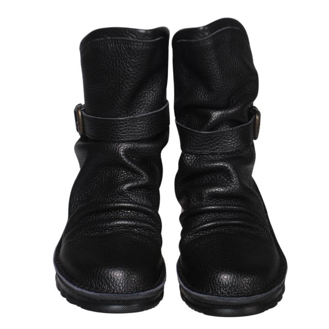 【靴のHOSHIKAWA】  『A-OK 0328』 エーオーケー ショートブーツ 21.5cm〜25cm EEEE ブラック レディース ショート丈 ファスナー 国産 幅広 軽量 秋冬