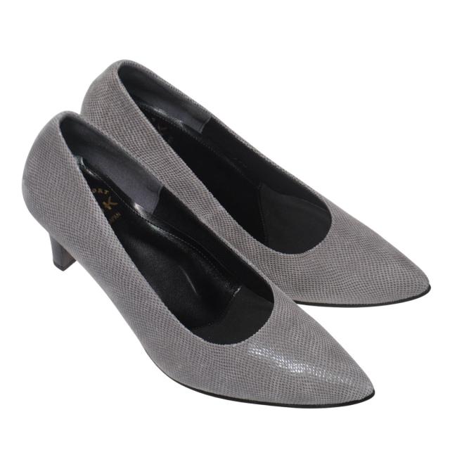 【靴のHOSHIKAWA】  『A-OK 12』 エーオーケー パンプス 21.5cm〜25cm レディース グレートカゲ ポインテッドトゥ カジュアル ヒール 天然皮革 国産