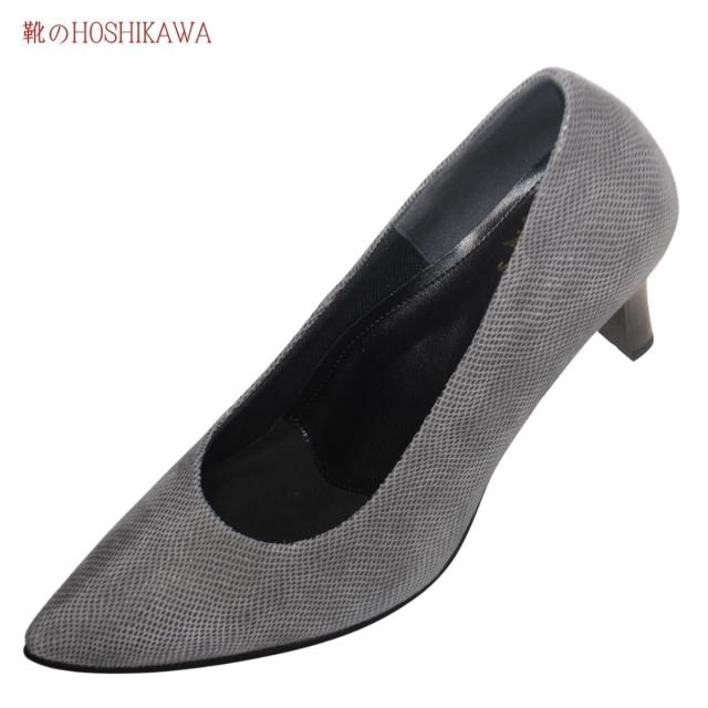 【靴のHOSHIKAWA】  『A-OK 12』 エーオーケー パンプス 21.5cm〜25cm レディース グレートカゲ ポインテッドトゥ カジュアル ヒール 天然皮革 国産