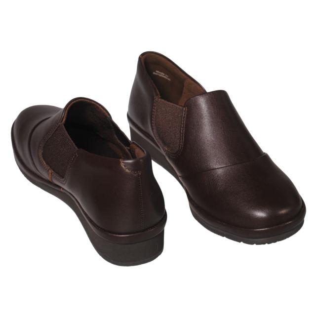 【靴のHOSHIKAWA】  『A-OK 1865』 エーオーケー スリッポン 22.5cm〜24.5cm EEEEE 外反母趾対応 幅広 レディース フラット底 ラウンドトゥ 牛革 撥水 防滑