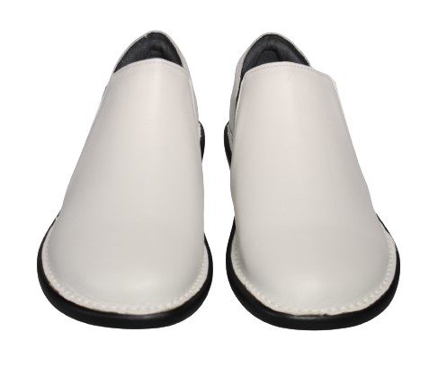 【靴のHOSHIKAWA】  『A-OK 19604』 エーオーケー スリッポン 22cm〜24.5cm EEEE ホワイト カジュアル レディース ローヒール サイドゴア 牛革 幅広 国産