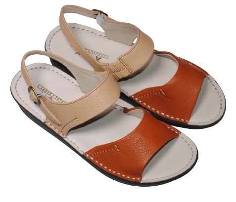 【靴のHOSHIKAWA】  『A-OK 2980』 エーオーケー サンダル S〜2L レディース オープントゥ ライトブラウンC コンフォ—ト バックストラップ フラット底 牛革 靴のHOSHIKAWA】 『A-OK 2980』 エーオーケー サンダル S〜2L