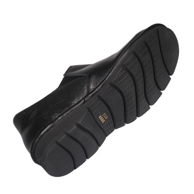 【靴のHOSHIKAWA】  『A-OK 3500』 エーオーケー ブーティー 22cm〜24.5cm EEEE ライトグレー レディース スリッポン サイドゴア 牛革 幅広 日本製 秋冬