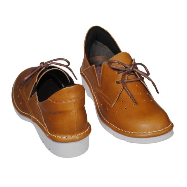 【靴のHOSHIKAWA】  『A-OK 3504』 エーオーケー スリッポン 22cm〜24.5cm EEEE ブラウン カジュアル レディース ローヒール サイドゴア 牛革 幅広 国産