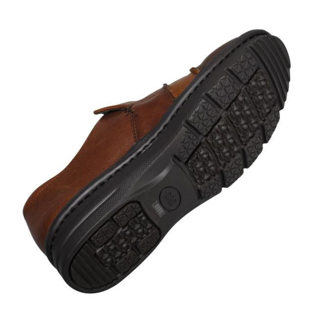 【靴のHOSHIKAWA】  『A-OK 3757』 エーオーケー スリッポン 22.5cm〜24.5cm EEEE レディース ブラウンC コンビカラー 幅が広い コンフォートシューズ 天然皮革 フラット底 日本製