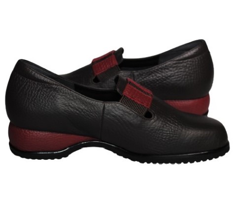 【靴のHOSHIKAWA】  『A-OK 3820』 エーオーケー スリッポン 21.5cm〜24.5cm EEEE ブラウン カジュアル レディース ローヒール 外反母趾対応 牛革 国産