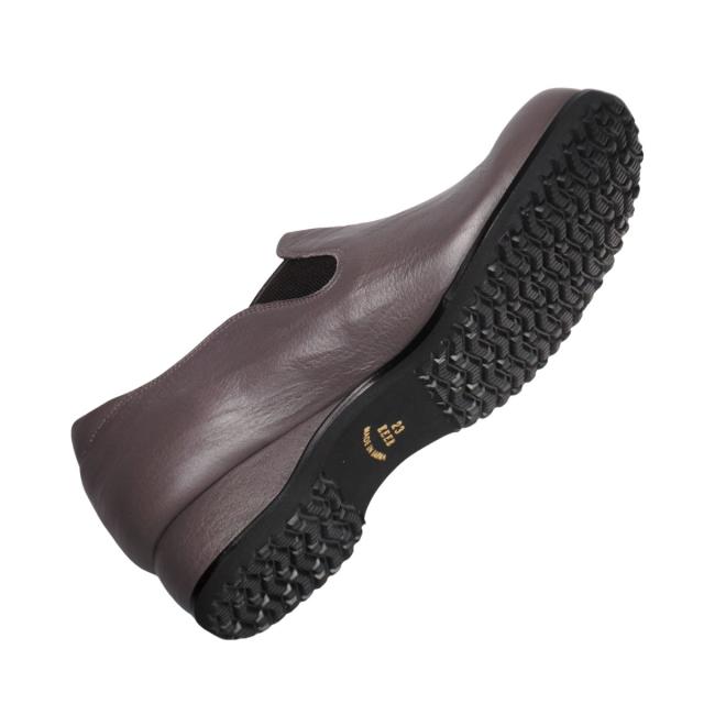 【靴のHOSHIKAWA】  『A-OK 3863』 エーオーケー スリッポン 21.5cm〜25cm EEEE カカオ カジュアル レディース 外反母趾 スクエアトゥ コンフォート 日本製 牛革 防滑