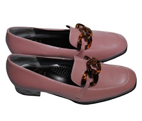 【靴のHOSHIKAWA】  『A-OK 4507』 エーオーケー ローファー 21.5cm〜24.5cm EEE ラベンダーエナメル カジュアル レディース スクエアトゥ 牛革 日本製