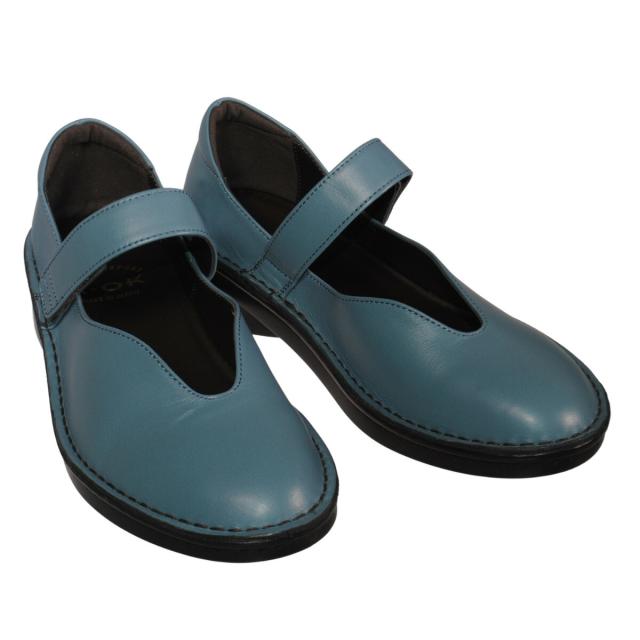 【靴のHOSHIKAWA】  『A-OK INCHOLJE 5029』 エーオーケー パンプス 22cm〜24.5cm レディース バーガンディ マジックテープ 低反発クッション 牛革 厚底 日本製