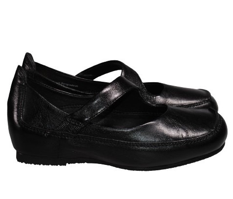 【靴のHOSHIKAWA】  『A-OK 5110』 エーオーケー スリッポン 22cm〜24.5cm レディース ブラック スクエアトゥ インヒール ベルト 本革