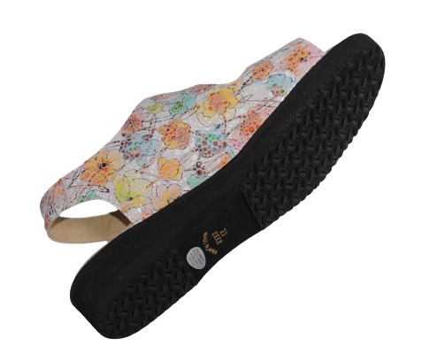 【靴のHOSHIKAWA】  『A-OK 5167』 エーオーケー コンフォートサンダル 22cm〜24.5cm EEEE イエロー サンダル ベルクロ 幅広 軽量 日本製 牛革