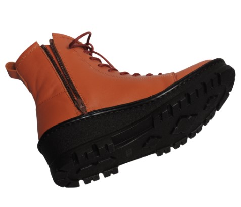 【靴のHOSHIKAWA】  『A-OK 5501』 エーオーケー ショートブーツ 22.5cm〜24.5cm レディース  レースアップ ピンク 牛革 秋冬