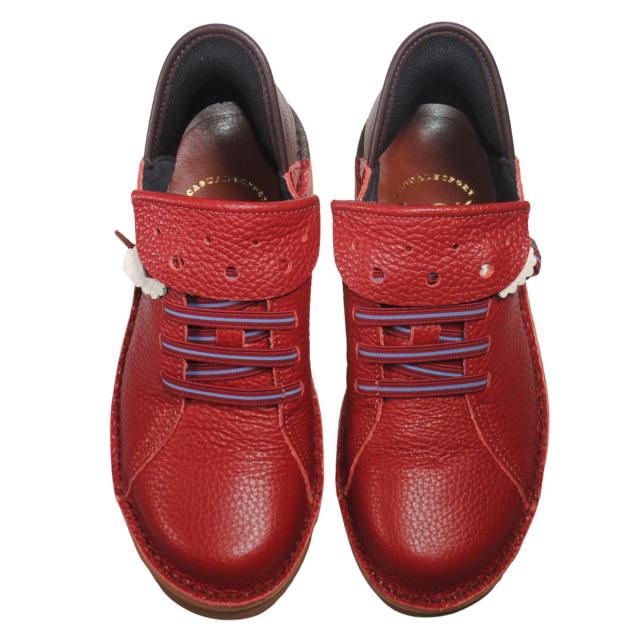 【靴のHOSHIKAWA】  『A-OK 6006』 エーオーケー ブーティー 21.5cm〜24.5cm EEEE レッド/ブラウン レディース ゴムレース ショート丈 立ったまま履ける 国産 幅広 軽量 秋冬