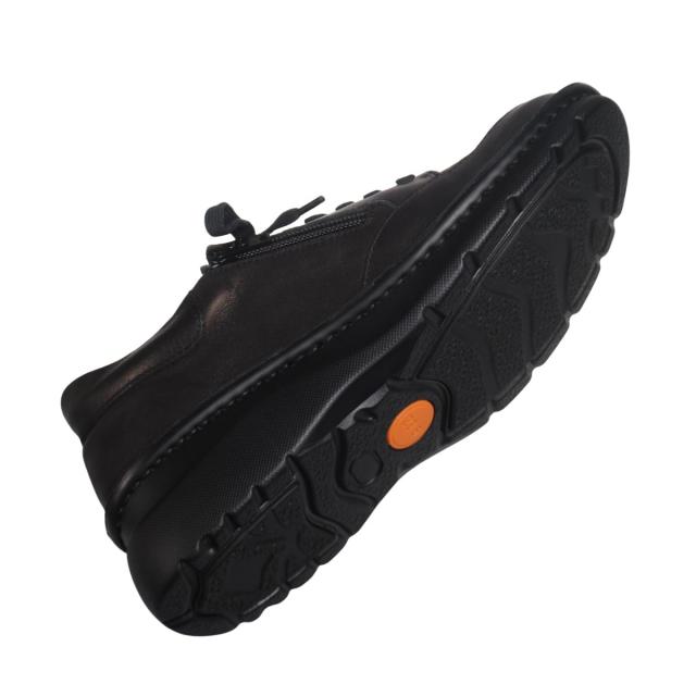 【靴のHOSHIKAWA】  『A-OK 60251』 エーオーケー ブーティー 22cm〜24.5cm レディース ブルーグレー カジュアル レースアップ ファスナー コンフォートシューズ 幅が広い 牛革 国産