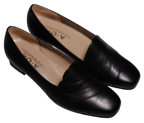 【靴のHOSHIKAWA】  『A-OK 6060』 エーオーケー パンプス 21.5cm〜25cm EEE レディース ブラック フォーマル ヒール 天然皮革 国産