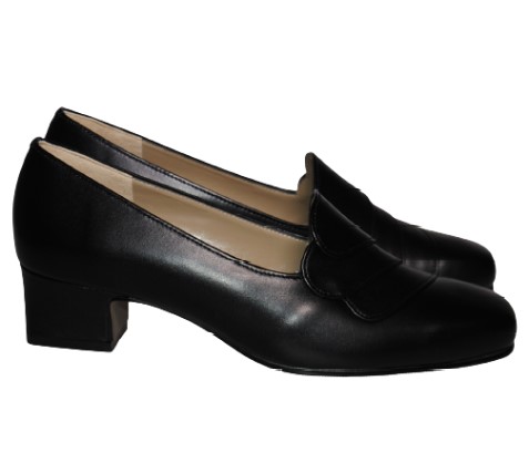 【靴のHOSHIKAWA】  『A-OK 6060』 エーオーケー パンプス 21.5cm〜25cm EEE レディース ブラック フォーマル ヒール 天然皮革 国産