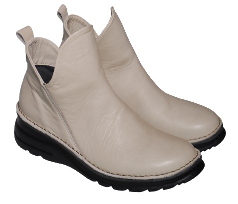 【靴のHOSHIKAWA】  『A-OK 7058』 エーオーケー ブーティー 21.5cm〜25cm EEEE ライトグレー レディース 内ファスナー ショート丈 国産 軽量 秋冬