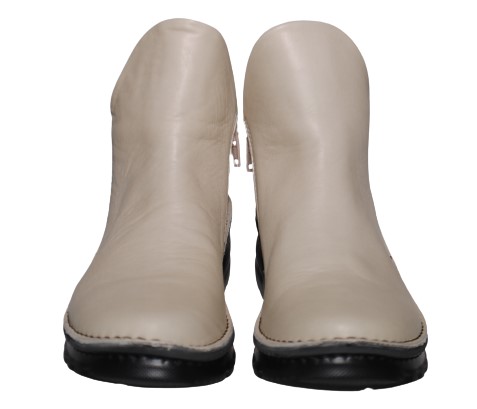 【靴のHOSHIKAWA】  『A-OK 7058』 エーオーケー ブーティー 21.5cm〜25cm EEEE ライトグレー レディース 内ファスナー ショート丈 国産 軽量 秋冬