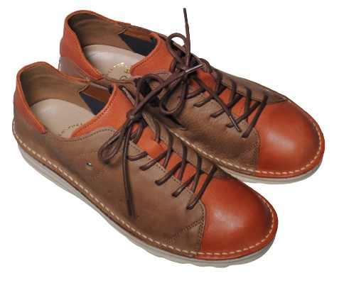 【靴のHOSHIKAWA】  『A-OK 7091』 エーオーケー トマト 21.5cm〜25cm EEEE レザースニーカー 撥水加工 ファスナー 厚底 レースアップ 牛革