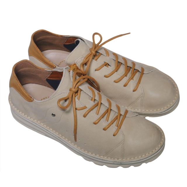 【靴のHOSHIKAWA】  『A-OK 7091』 エーオーケー AZURE/YELLOW 21.5cm〜25cm EEEE レザースニーカー 撥水加工 ファスナー 厚底 レースアップ 牛革
