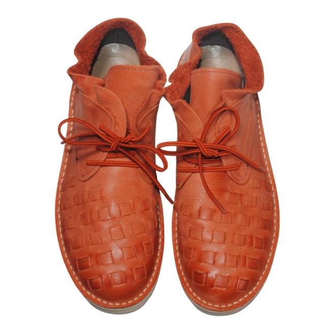 【靴のHOSHIKAWA】  『A-OK 7311』 エーオーケー ブーティー 21.5cm〜25cm EEEE トマト レディース レースアップ ショート丈 国産 幅広 軽量 秋冬
