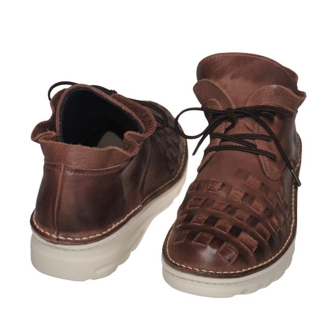 【靴のHOSHIKAWA】  『A-OK 7311』 エーオーケー ブーティー 21.5cm〜25cm EEEE Dブラウン レディース レースアップ ショート丈 国産 幅広 軽量 秋冬