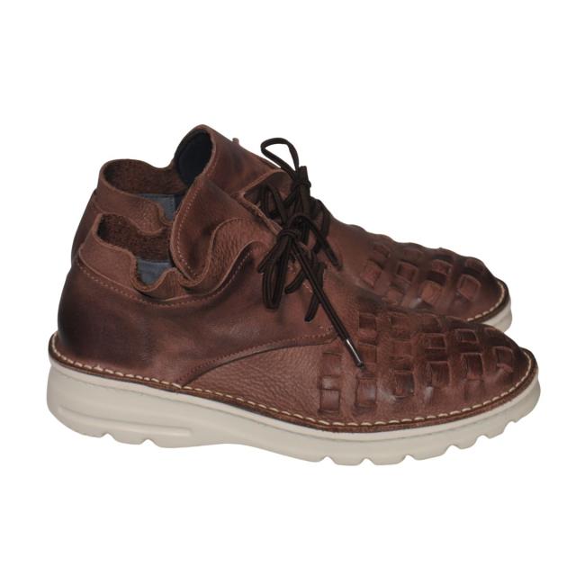 【靴のHOSHIKAWA】  『A-OK 7311』 エーオーケー ブーティー 21.5cm〜25cm EEEE Dブラウン レディース レースアップ ショート丈 国産 幅広 軽量 秋冬