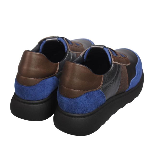 【靴のHOSHIKAWA】  『A-OK 92501』 エーオーケー スリッポン 22cm〜24.5cm EEEE ネイビー/ガンメタリック/ダークブラウン カジュアル ゴムバンド レディース コンフォートシューズ 幅が広い 牛革 国産