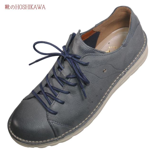 【靴のHOSHIKAWA】  『A-OK W7091』 エーオーケー レザーシューズ 25.5cm〜27.5cm メンズ カジュアル フォレスト レーズアップ ファスナー 革紐 幅が広い 日本製 牛革