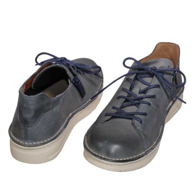 【靴のHOSHIKAWA】  『A-OK W7091』 エーオーケー レザーシューズ 25.5cm〜27.5cm メンズ カジュアル フォレスト レーズアップ ファスナー 革紐 幅が広い 日本製 牛革