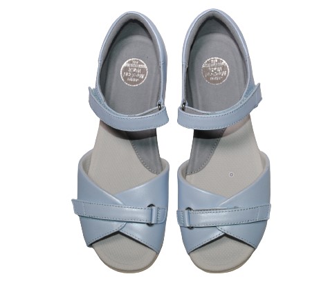 【靴のHOSHIKAWA】  『Medical Walk L002』 アサヒ メディカルウォーク 21.5cm〜25cm EEE レディース スカイブルー カジュアル マジックテープ 天然皮革 SHM