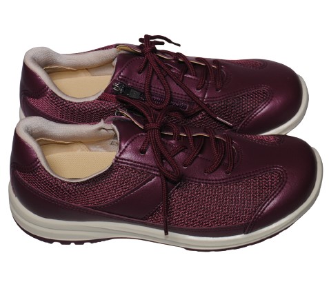 【靴のHOSHIKAWA】  『Medical Walk L030』 アサヒ メディカルウォーク 21.5cm〜25cm EEEE レディース ワイン カジュアルシューズ レースアップ 天然皮革 日本製