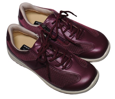 【靴のHOSHIKAWA】  『Medical Walk L030』 アサヒ メディカルウォーク 21.5cm〜25cm EEEE レディース ワイン カジュアルシューズ レースアップ 天然皮革 日本製